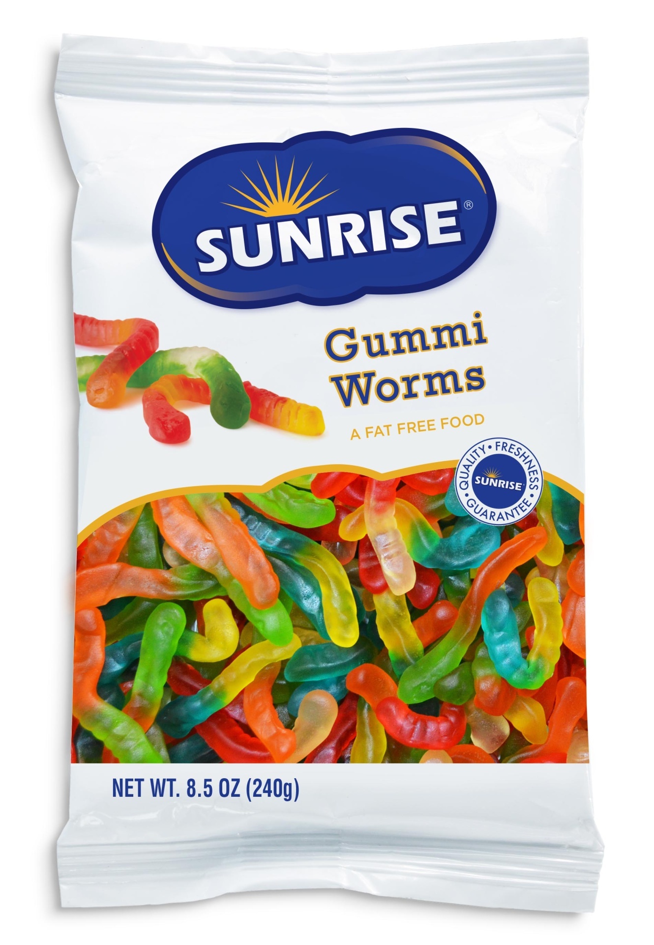 slide 1 of 1, Sunrise Gummi Worms, 8.5 oz