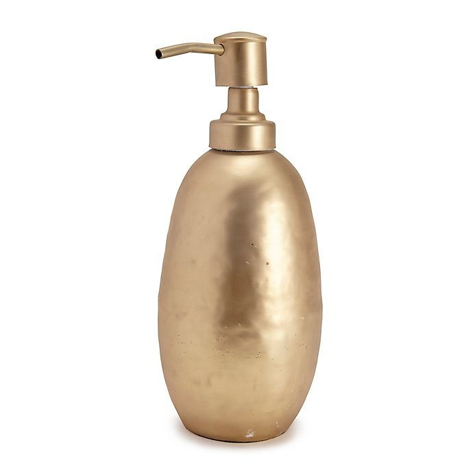 slide 1 of 1, Croscill Kassatex Nile Lotion Dispenser - Satin Brass, 1 ct