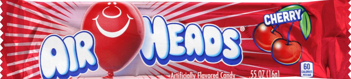 slide 4 of 5, Airheads Cherry Flavor Individually Wrapped Full Size Candy Bar, .55 ounce, 0.55 oz