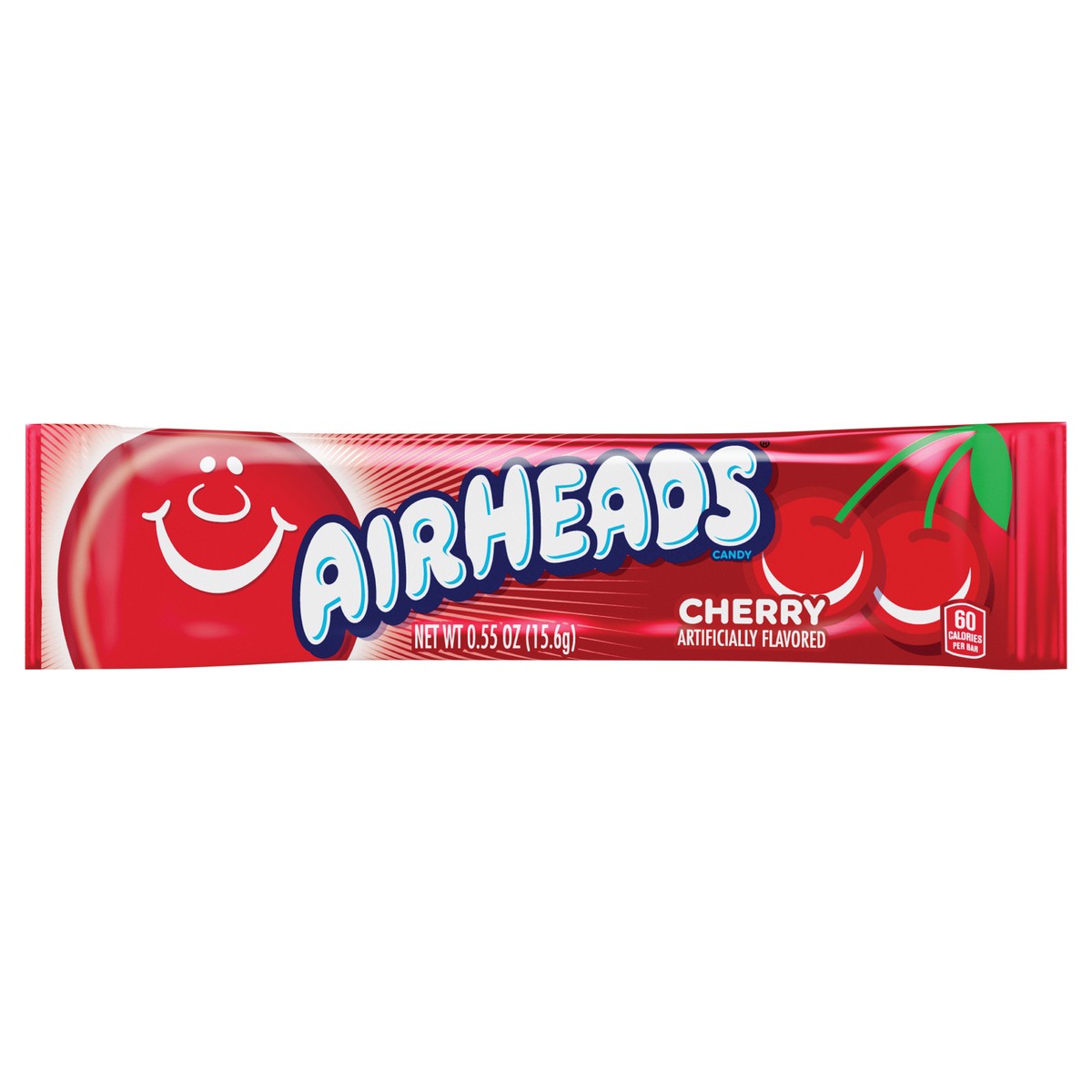 slide 1 of 5, Airheads Cherry Flavor Individually Wrapped Full Size Candy Bar, .55 ounce, 0.55 oz