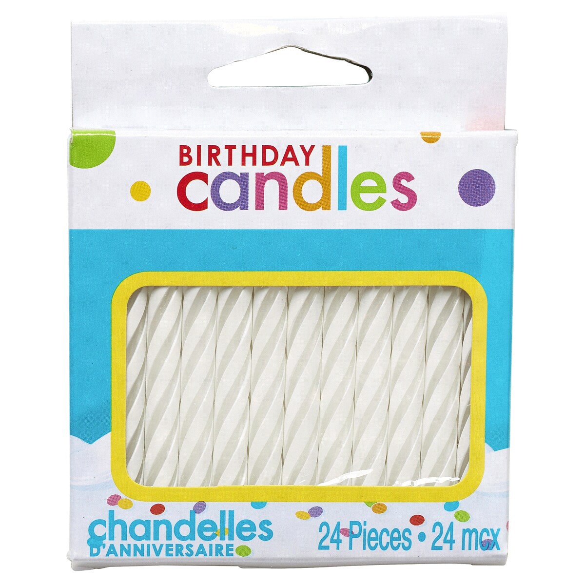 slide 2 of 2, American Greetings White Spiral Birthday Candles, 1 ct
