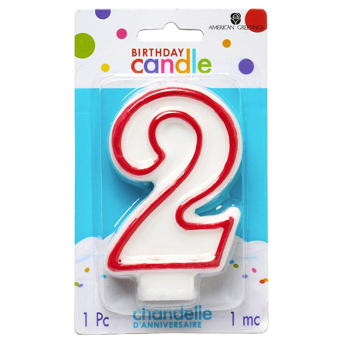 slide 2 of 2, AMERICAN GREETINGS Design Ware Number 2 Birthday Candle, 1 ct