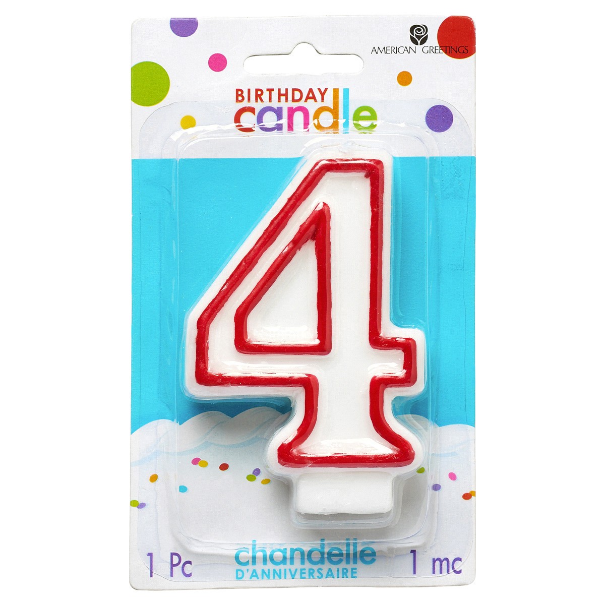 slide 2 of 2, Numeral Candle 4, 1 ct
