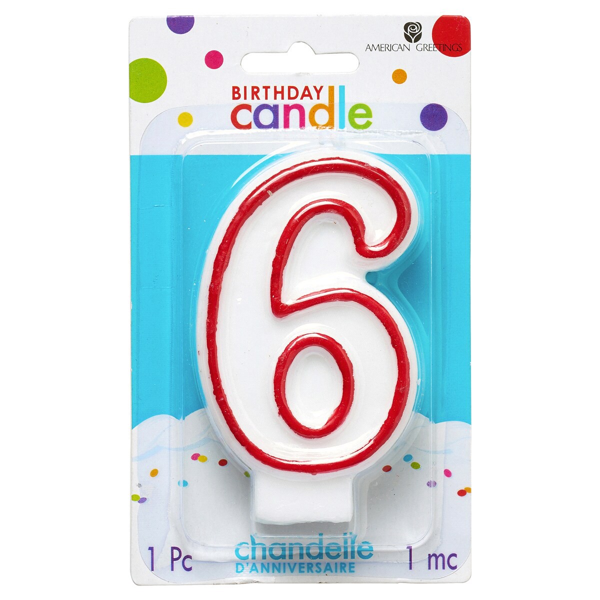 slide 2 of 2, Numeral Candle 6, 1 ct