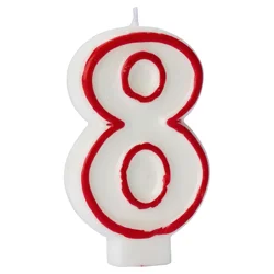 AMERICAN GREETINGS Design Ware Number 8 Birthday Candle