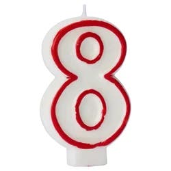 AMERICAN GREETINGS Design Ware Number 8 Birthday Candle