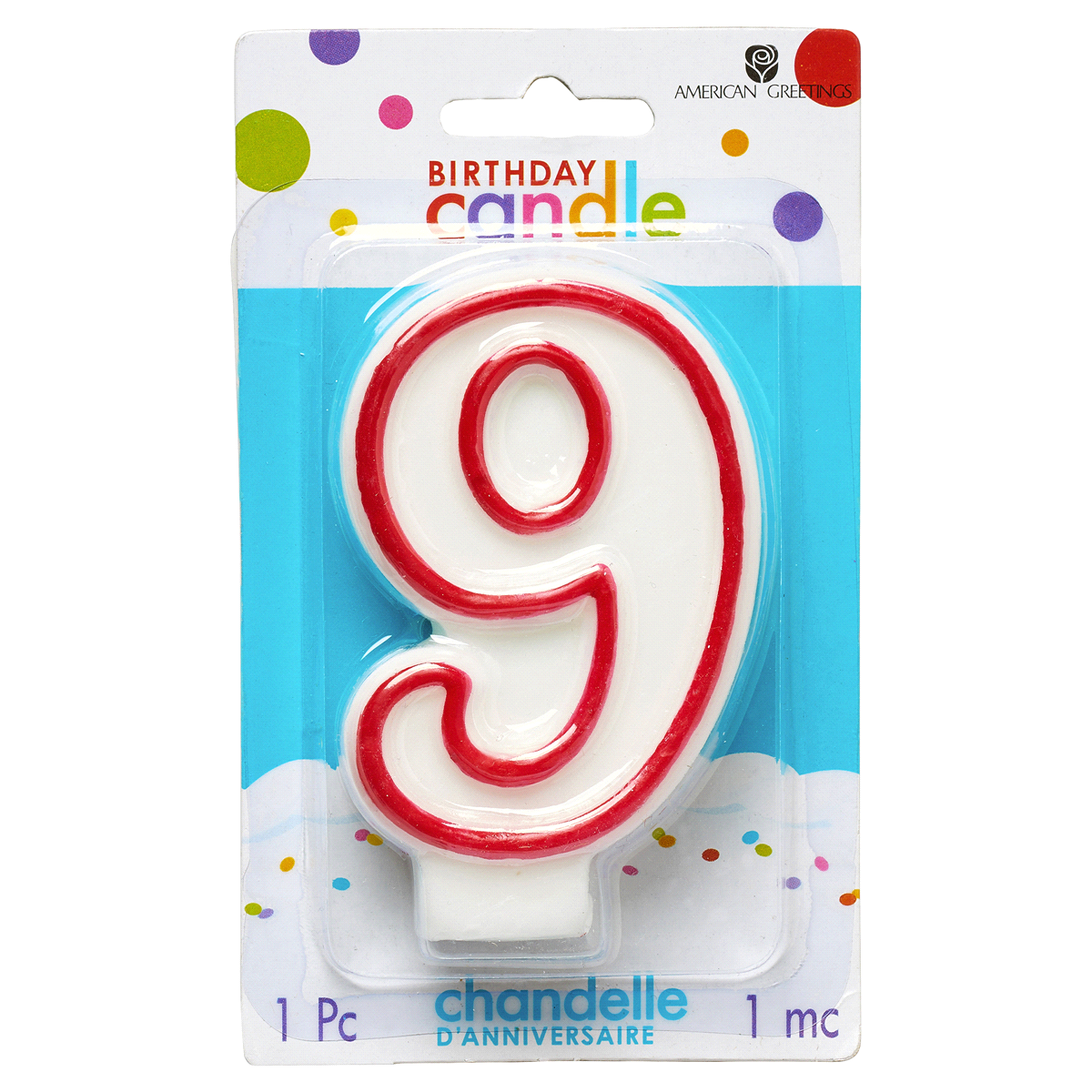 slide 2 of 2, Number 9 Birthday Candle, 1 ct