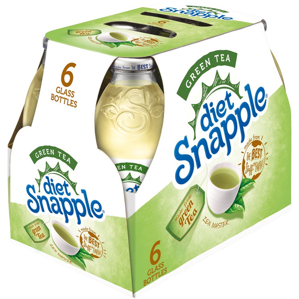 slide 2 of 3, Snapple Green Tea 6 ea, 6 ct; 16 fl oz