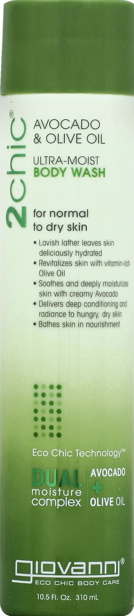 slide 2 of 2, Giovanni 2chic Body Wash Ultra-Moist Avocado & Olive Oil, 10.5 oz