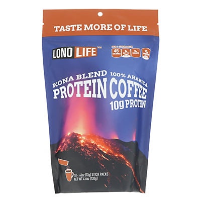 slide 1 of 1, LonoLife Kona Blend Protein Coffee Sticks, 10 ct