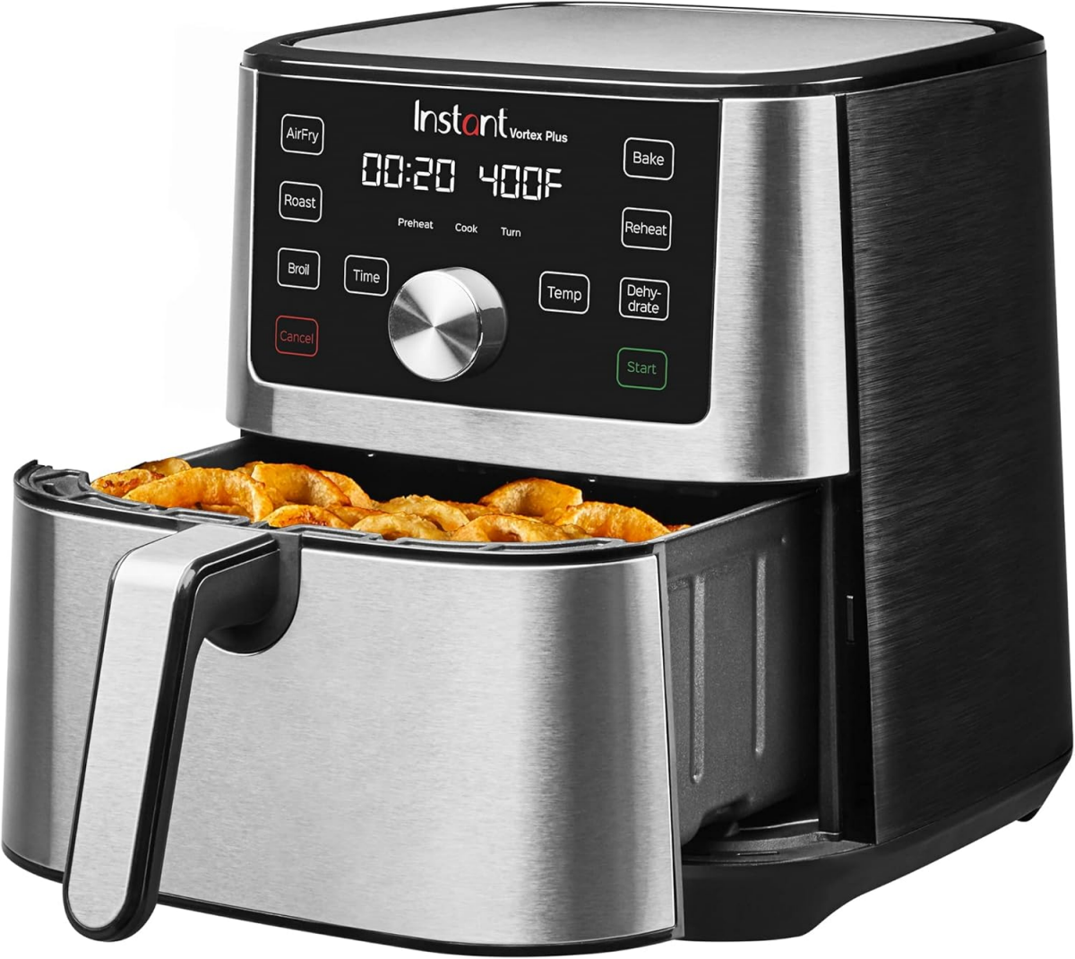 slide 1 of 1, Instant Pot 6-Quart Stainless Steel Air Fryer, 1 ct