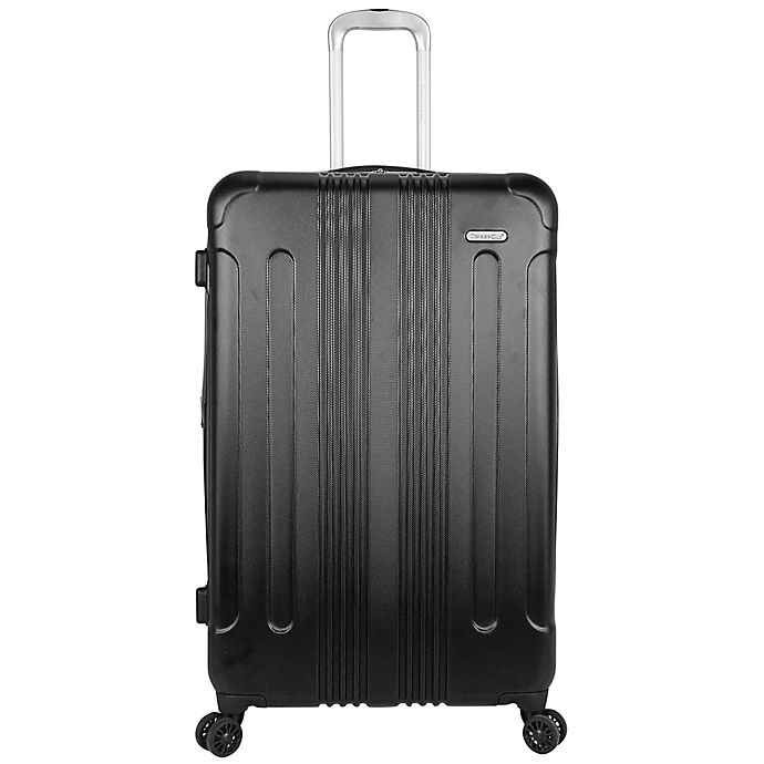 slide 2 of 8, Traveler's Club Luggage Traveler's Club Voyager Hardside Spinner Checked Luggage - Black, 28 in