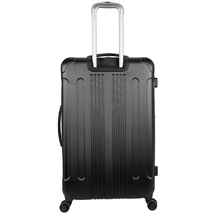 slide 3 of 8, Traveler's Club Luggage Traveler's Club Voyager Hardside Spinner Checked Luggage - Black, 28 in