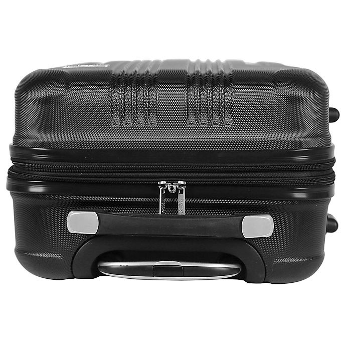 slide 5 of 8, Traveler's Club Luggage Traveler's Club Voyager Hardside Spinner Checked Luggage - Black, 28 in