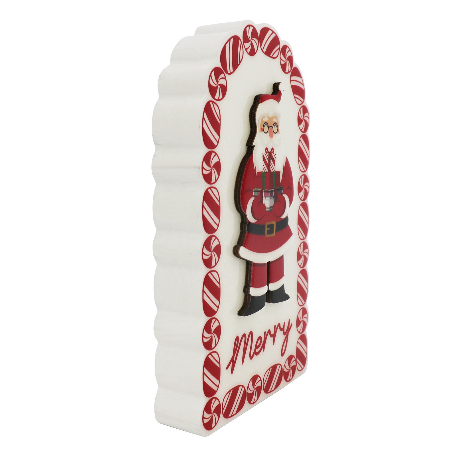 slide 3 of 4, 7" Santa Holding Presents Tabletop Decor By Ashland, 3.9 in x 1.1 in x 7 in