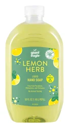 Giant Eagle Lemon Herb Liquid Hand Soap Refill, 50 Fl Oz, Family Size