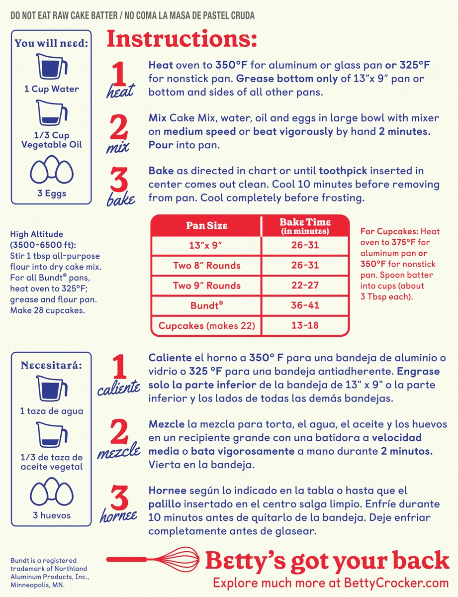 slide 3 of 8, Betty Crocker Favorites Super Moist Vanilla Flavored Cake Mix, 13.25 oz, 13.25 oz