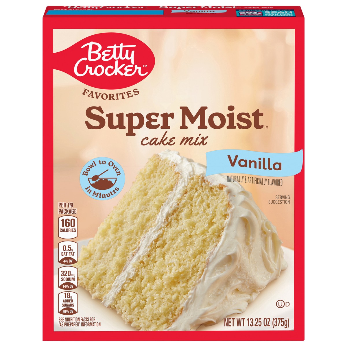 slide 1 of 8, Betty Crocker Favorites Super Moist Vanilla Cake Mix, Holiday Baking, 13.25 oz, 13.25 oz