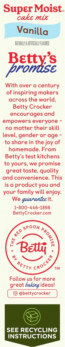 slide 5 of 8, Betty Crocker Favorites Super Moist Vanilla Flavored Cake Mix, 13.25 oz, 13.25 oz