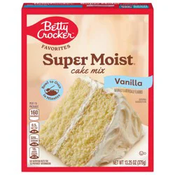 Betty Crocker Favorites Super Moist Vanilla Cake Mix, Holiday Baking, 13.25 oz