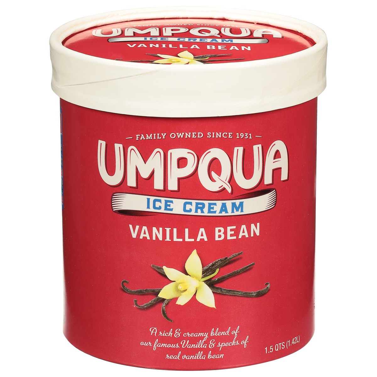 slide 1 of 1, Umpqua Ice Cream Vanilla Bean, 1.75 qt
