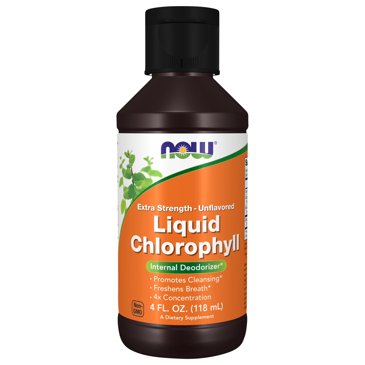 slide 2 of 2, NOW Chlorophyll, Extra Strength Unflavored Liquid - 4 fl. oz., 4 fl oz