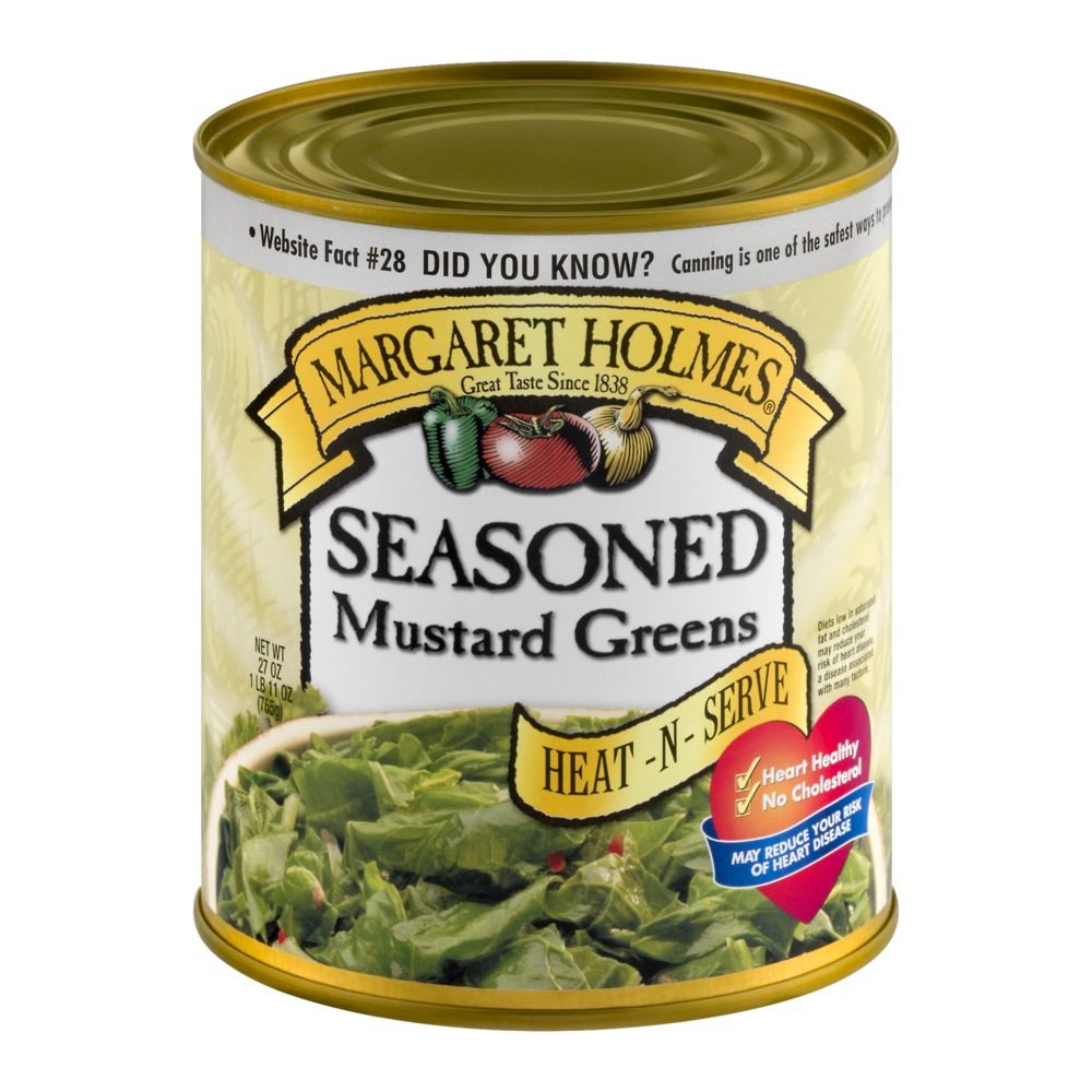 slide 1 of 1, Margaret Holmes Seasoned Mustard Greens, 27 oz