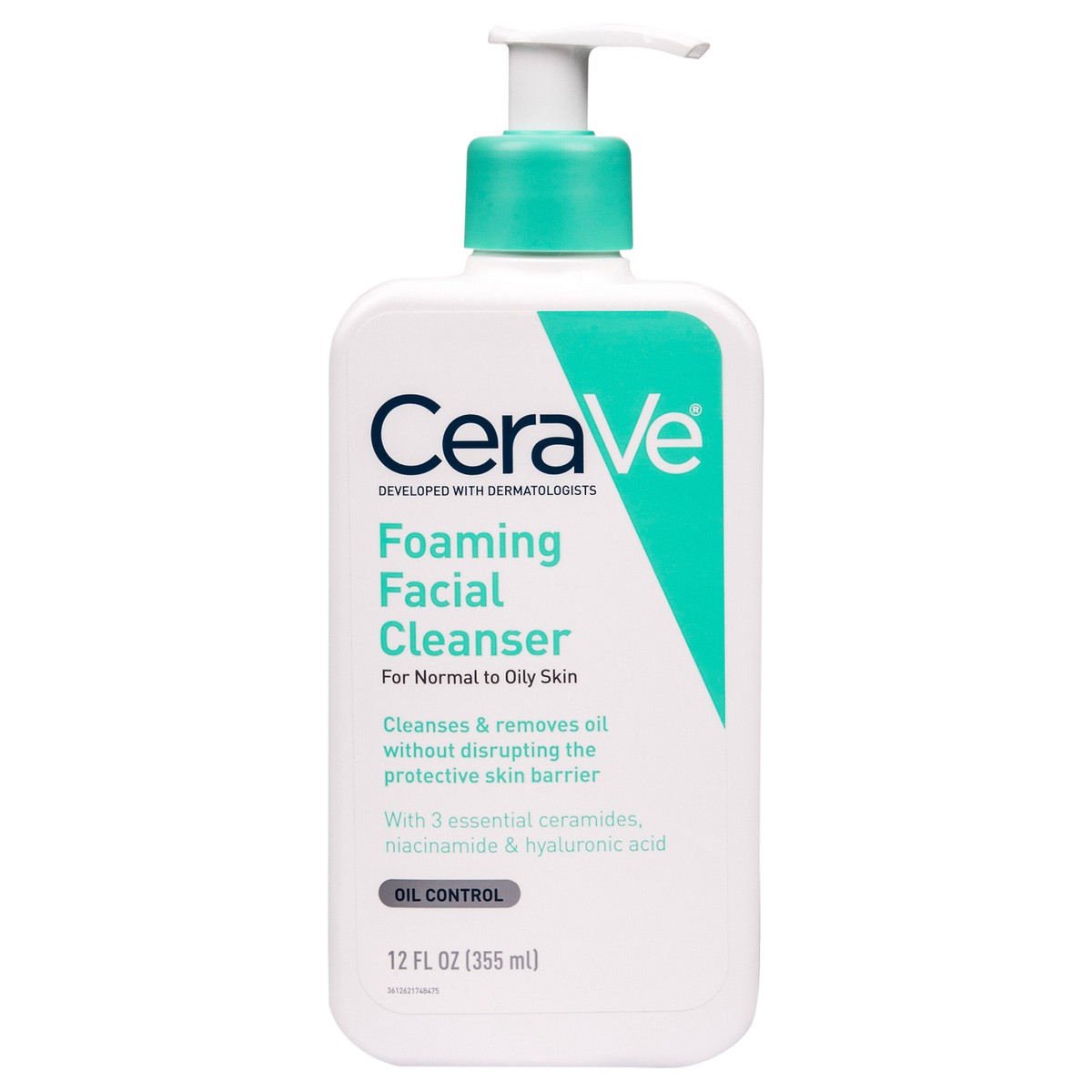 slide 1 of 12, CeraVe Oil Control Foaming Facial Cleanser 12 fl oz, 12 fl oz