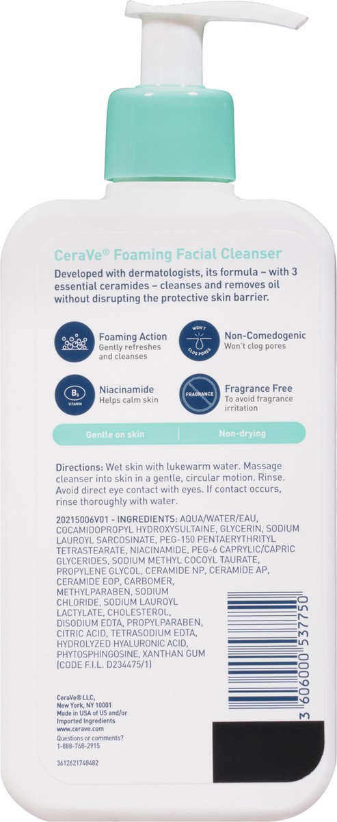 slide 4 of 12, CeraVe Oil Control Foaming Facial Cleanser 12 fl oz, 12 fl oz