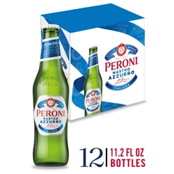 Peroni Nastro Azzurro is an Italian lager beer with a crisp and refreshing taste and subtle citrus aroma. Light and clean like a pilsner beer, this import beer is a crisp and refreshing European lager with a delicate balance of bitterness and citrus.