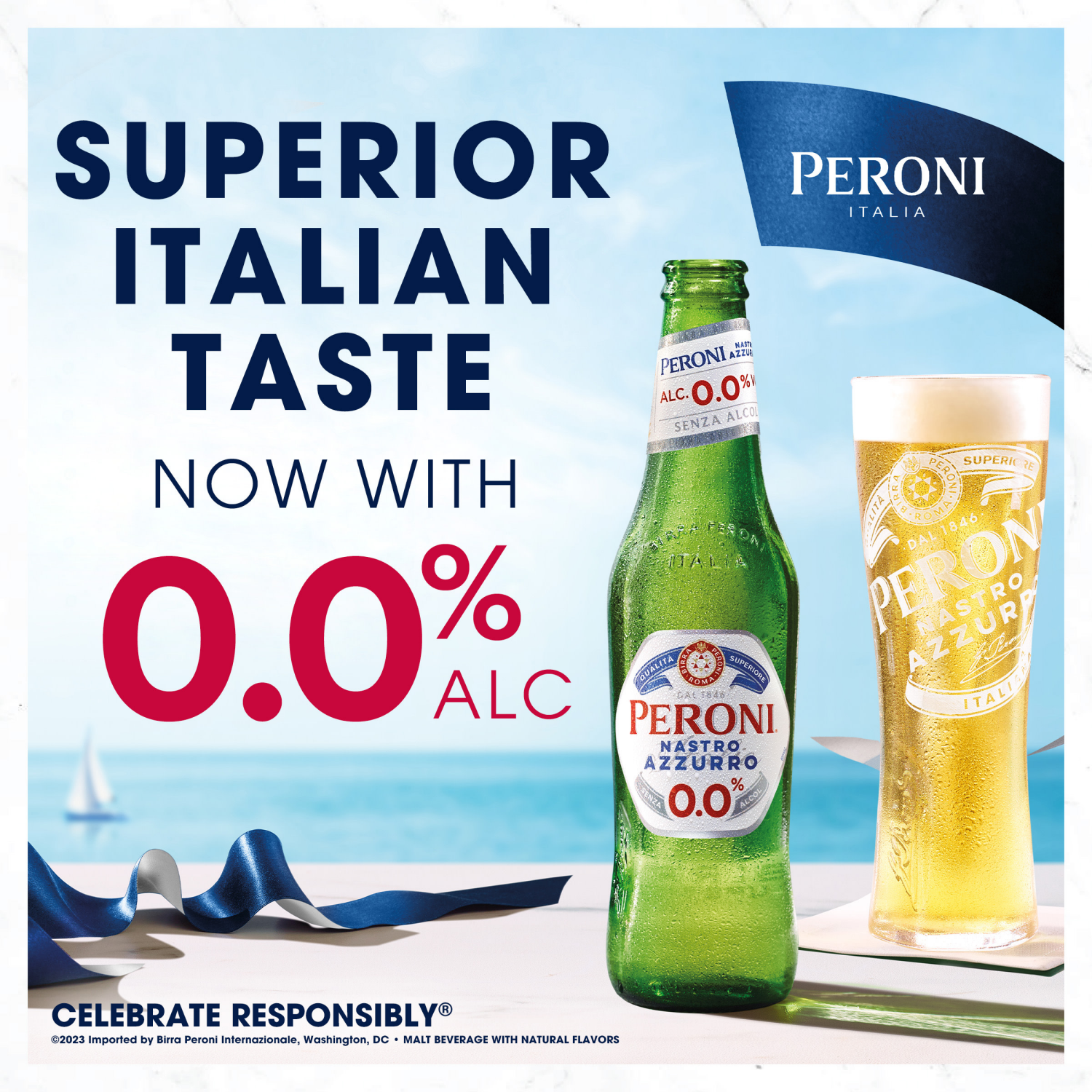 slide 4 of 4, Peroni Nastro Azzurro Italian Style Lager Beer 6 - 11.2 fl oz Bottles, 6 ct