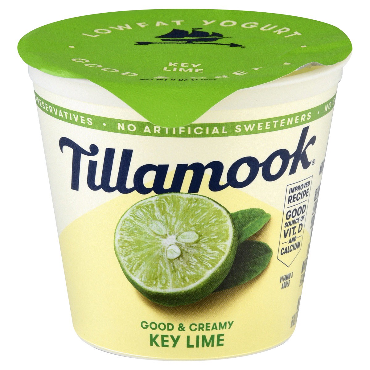 slide 1 of 3, Tillamook Key Lime Low-Fat Yogurt, 6oz, 170 g