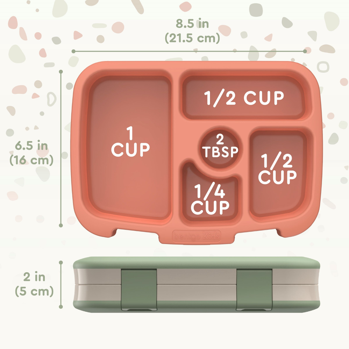 slide 3 of 4, Bentgo Kids Prints Durable & Leak-Proof Children's Lunch Box (Whimsy & Wonder Collection) - Geo Speckle, 1 ct