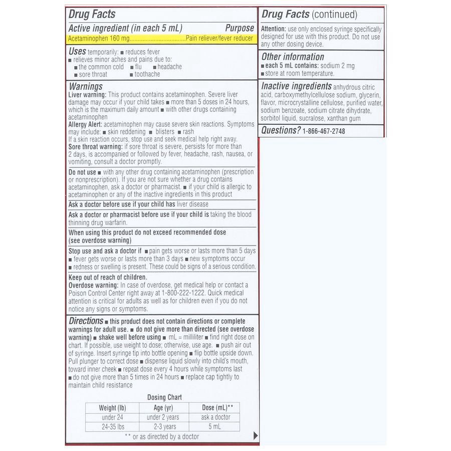 slide 2 of 5, Walgreens Infants' Pain & Fever Dye Free, 2 fl oz