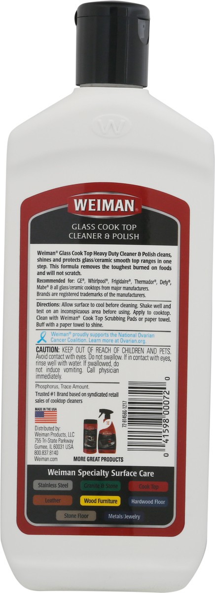 slide 5 of 9, Weiman Heavy Duty Glass Cook Top Cleaner & Polish 15 oz, 15 oz