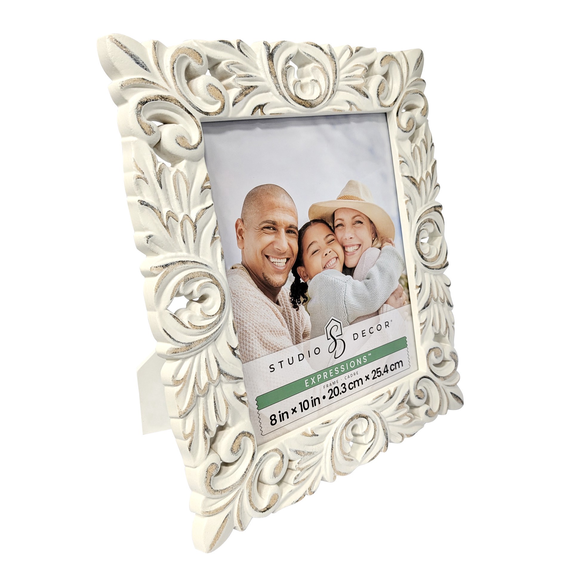 slide 6 of 6, Expressions Whitewash Fleur-De-Lis Frame By Studio Decor, 8 in x 10 in