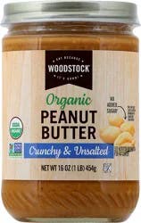 Woodstock Organic Crunchy Unsalted Peanut Butter