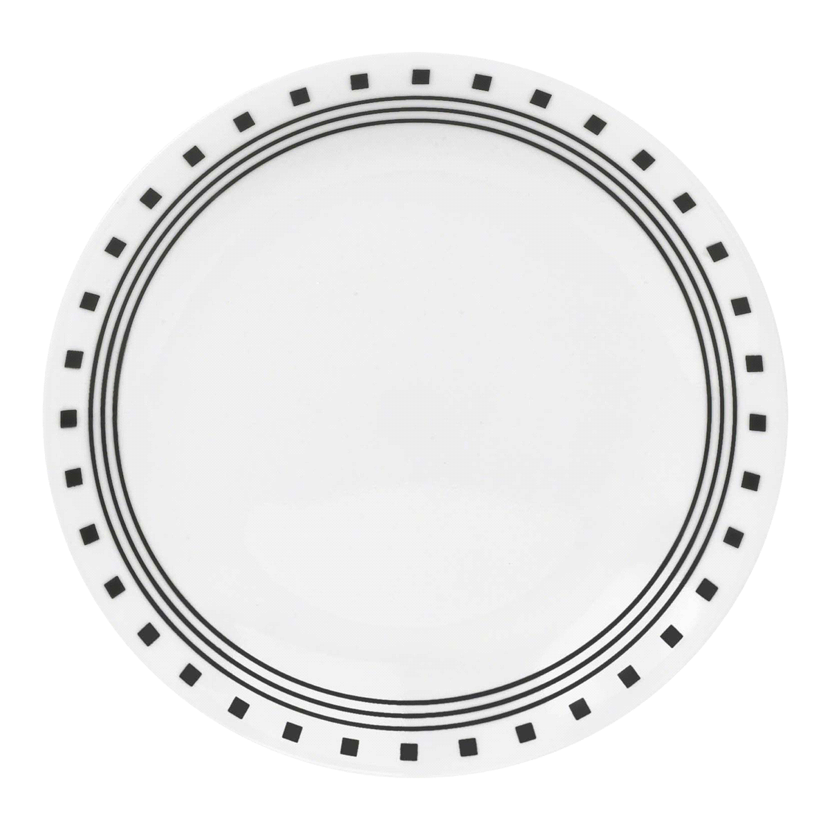 slide 1 of 1, Corelle Livingware City Block Lunch Plate - White/Black, 8.5 in