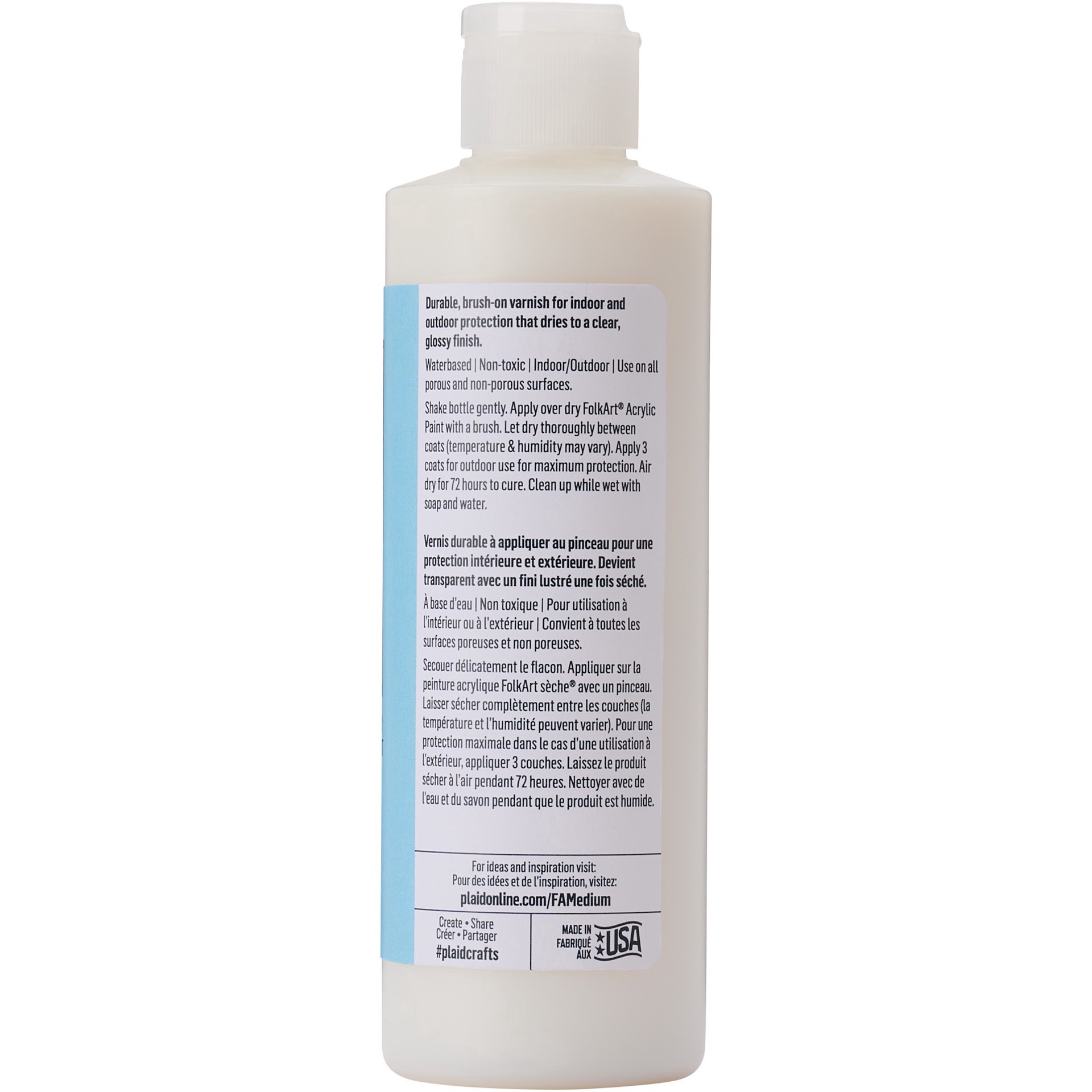 slide 3 of 3, Folkart Gloss Varnish, 8 fl oz