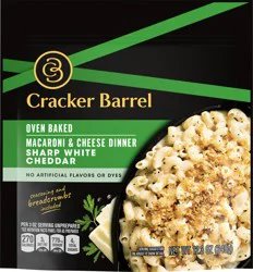Cracker Barrel Oven Baked Sharp White Cheddar Macaroni and Cheese Dinner, 12.3 oz Pouch