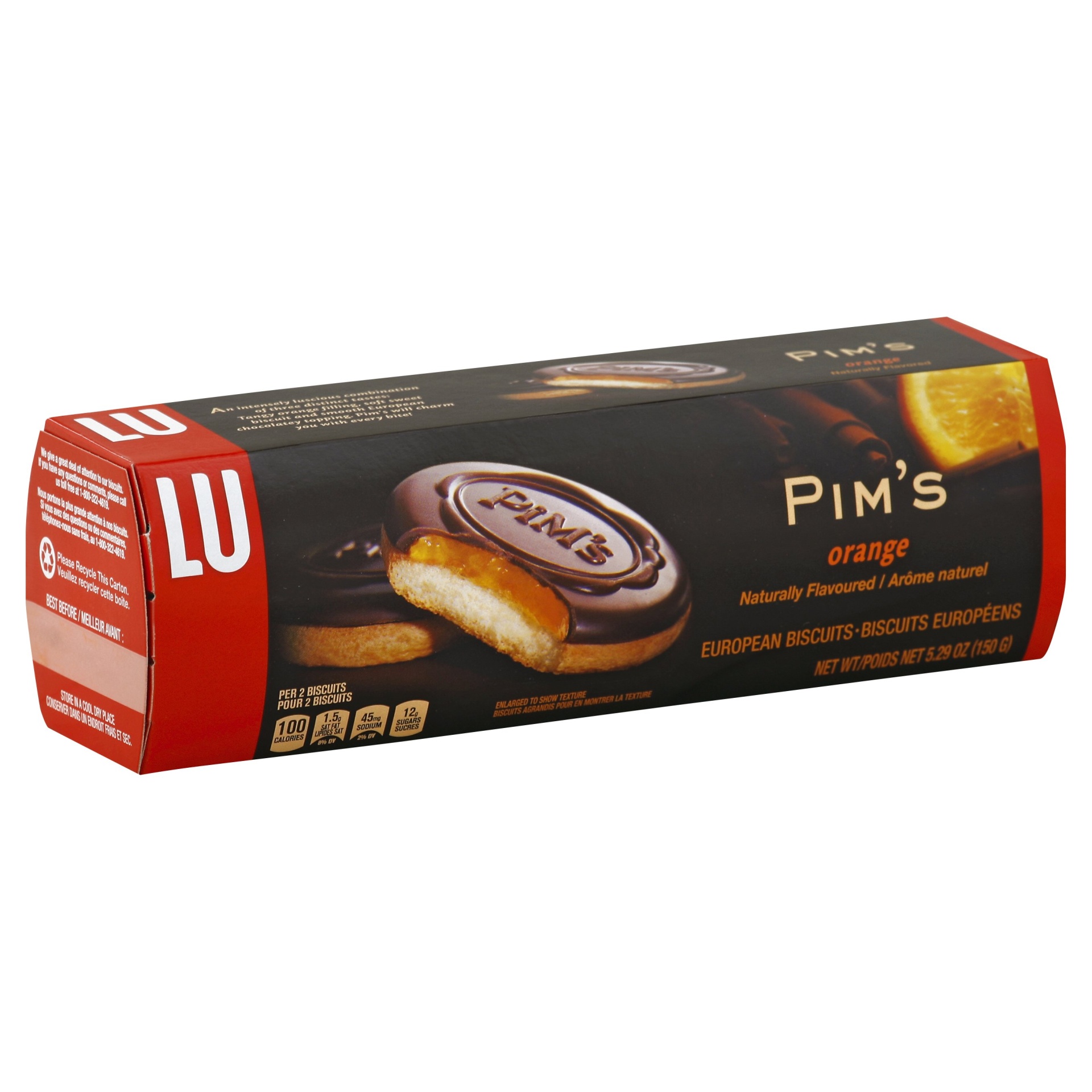 slide 1 of 1, LU Pim's Orange European Biscuits, 5.29 oz