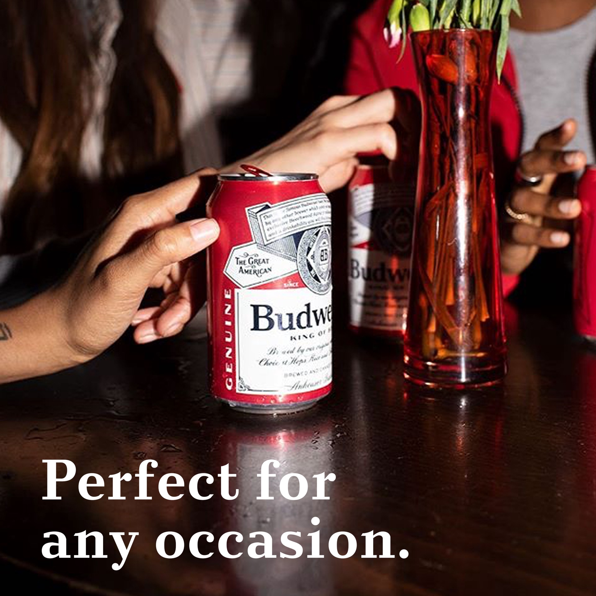 slide 5 of 5, Budweiser American Lager Beer 6 Pack, 12 fl oz Cans, 6 ct; 12 oz