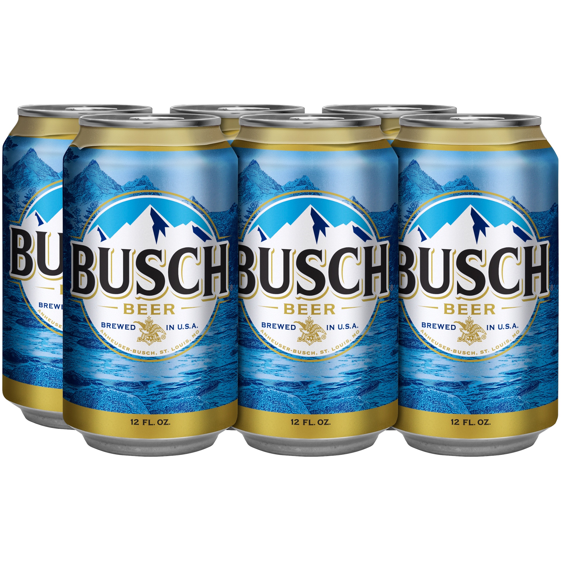 slide 2 of 2, Busch Beer, 6 Pack 12 fl. oz. Cans, 12 oz