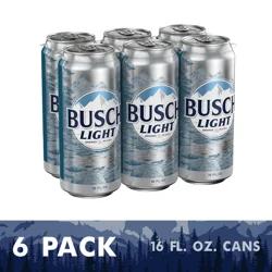 Busch Beer, 6 Pack Beer, 16 FL OZ Cans, 4.1% ABV