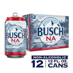 Busch Non Alcoholic Beer, 12 Pack Beer, 12 FL OZ Cans