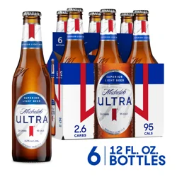 Michelob Light Beer, 6 Pack Beer, 12 FL OZ Bottles, 4.2% ABV
