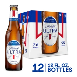 Michelob Ultra Superior Light Beer 12 - 12 fl oz Bottles