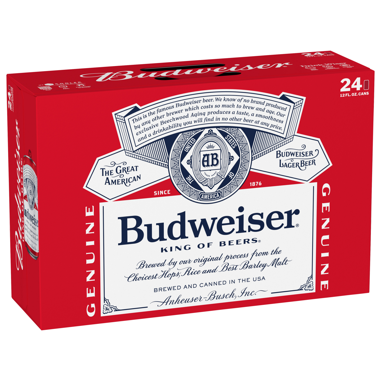 slide 2 of 7, Budweiser Beer, 24 ct; 12 fl oz