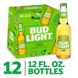 Bud Light Lime Beer, 12 Pack Beer, 12 FL OZ Bottles, 4.2% ABV
