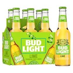 BUD LIGHT LIME Lime Beer, 6 Pack Beer, 12 FL OZ Bottles, 4.2% ABV